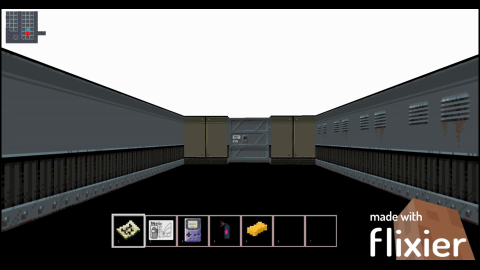 screenshot from our cub3D showing gameplay